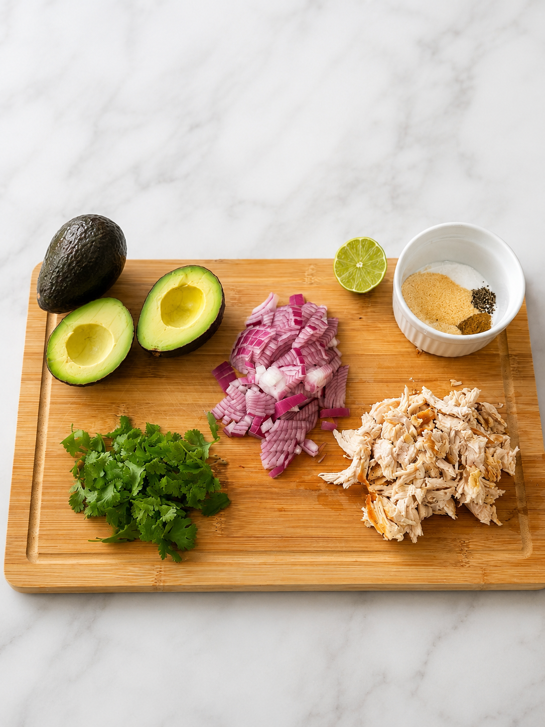 Low-Carb Chicken Salad Tostada chicken tostada ingredients