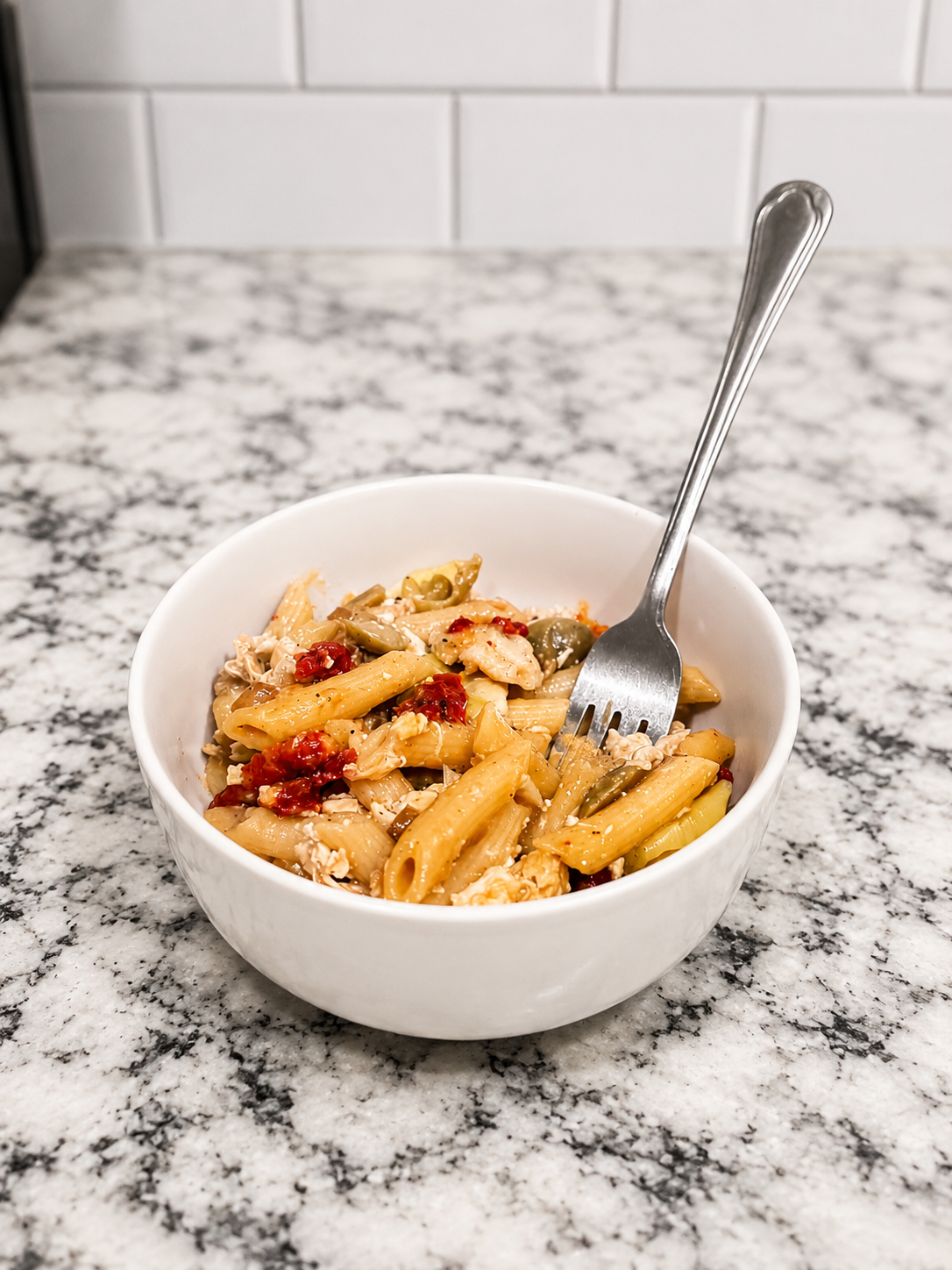 cover photo for greek chicken pasta