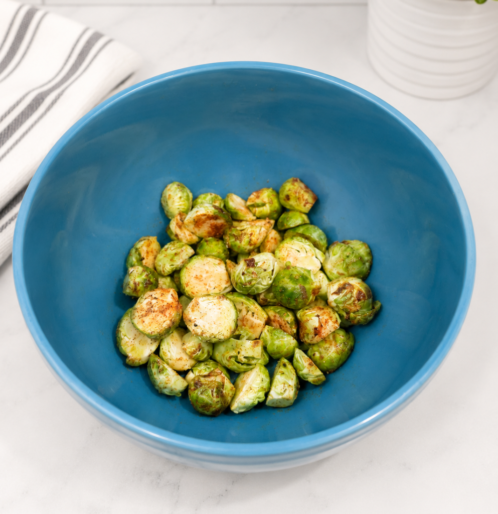 Oven Baked Brussel Sprouts step 2 brussel sprouts