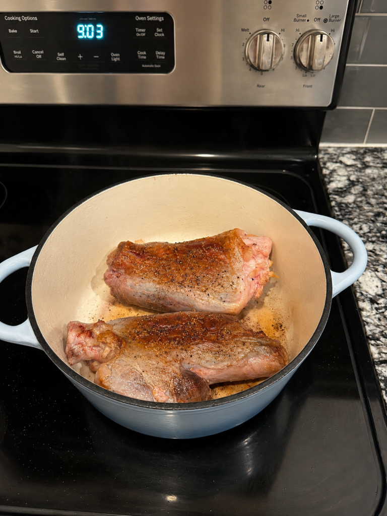 Slow Braised Beef Shank step one braised beef