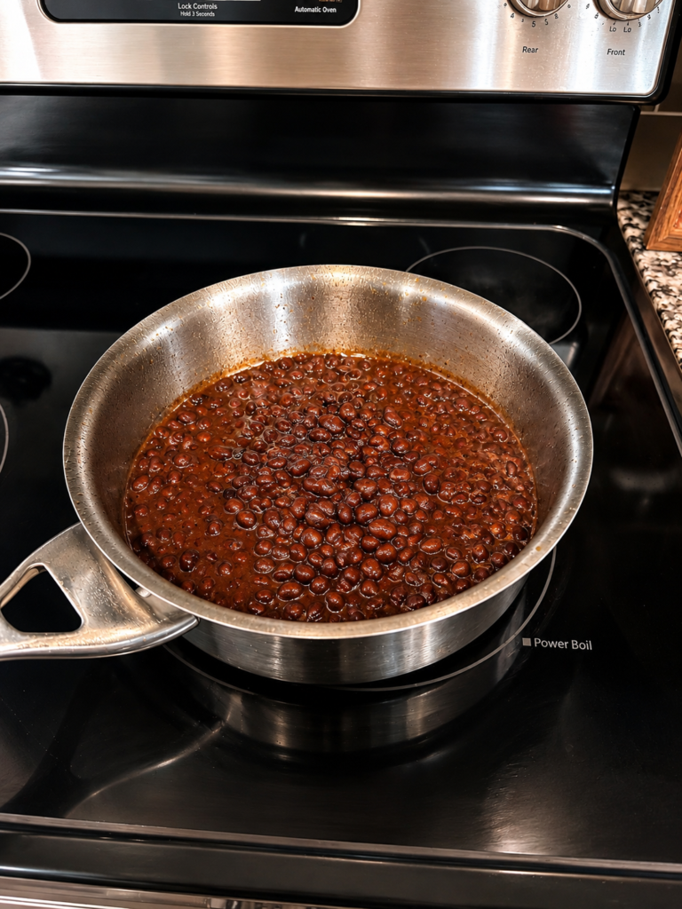 beans on the stovetop