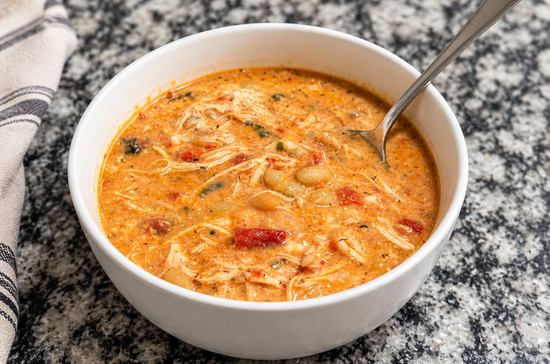 Slow Cooker Buffalo Chicken Chili