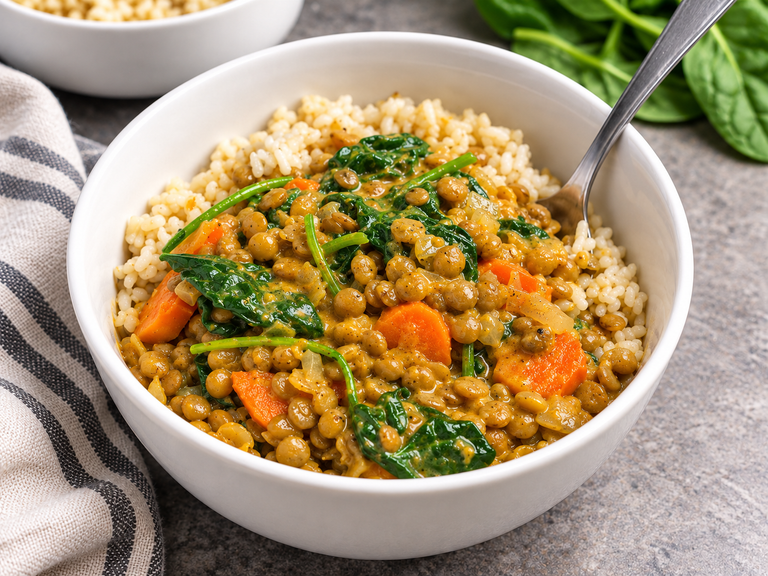 Creamy Vegan Curry Lentils