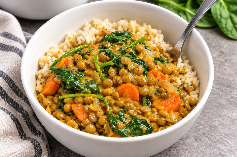 Creamy Vegan Curry Lentils